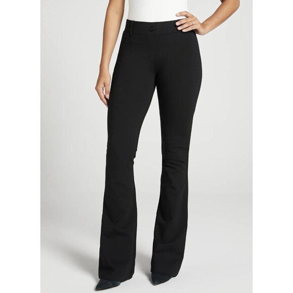 Betabrand Womens Classic Dress Yoga Pant Petite Size L Black Bootcut Pull On NWT - Picture 1 of 16